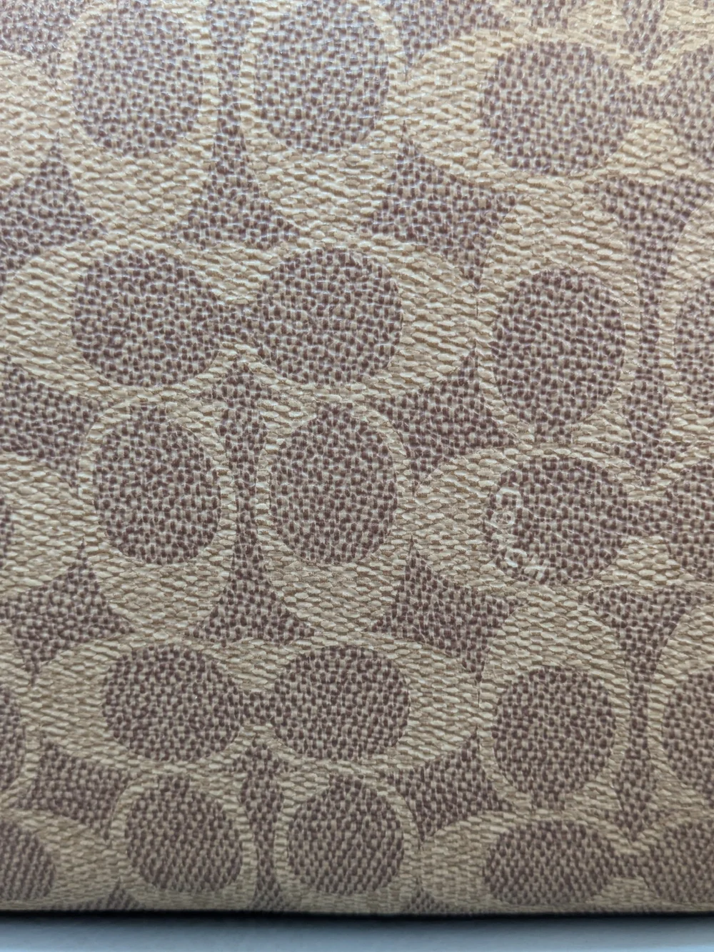 COACH Cosmetic Pouch Julienne Case 22 Coated Canvas Signature C3488 Zip Domed